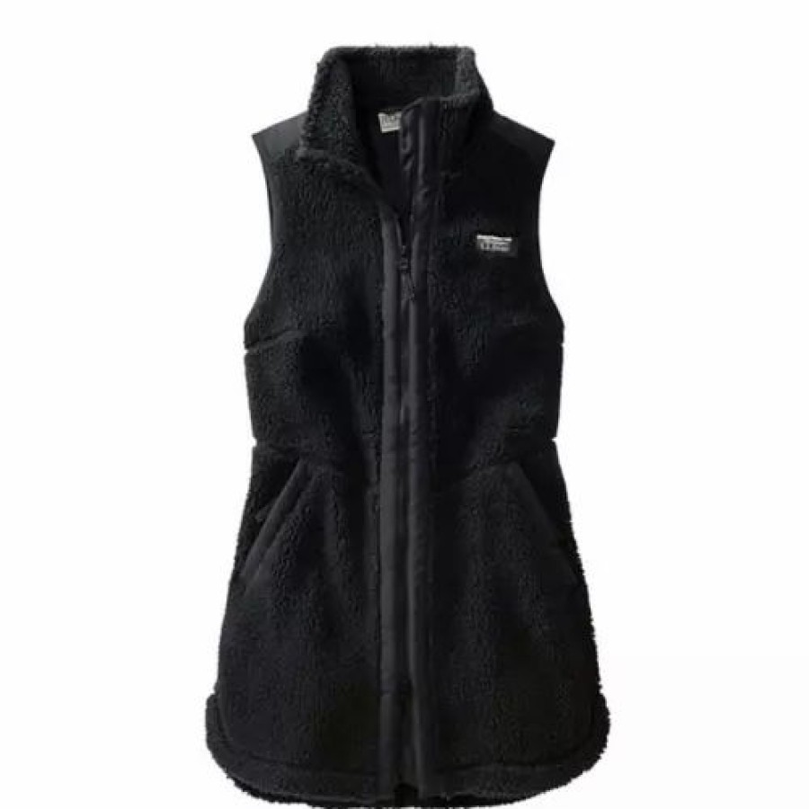 Vests * | Women'S L.L.Bean Plus Sherpa Fleece Long Vest