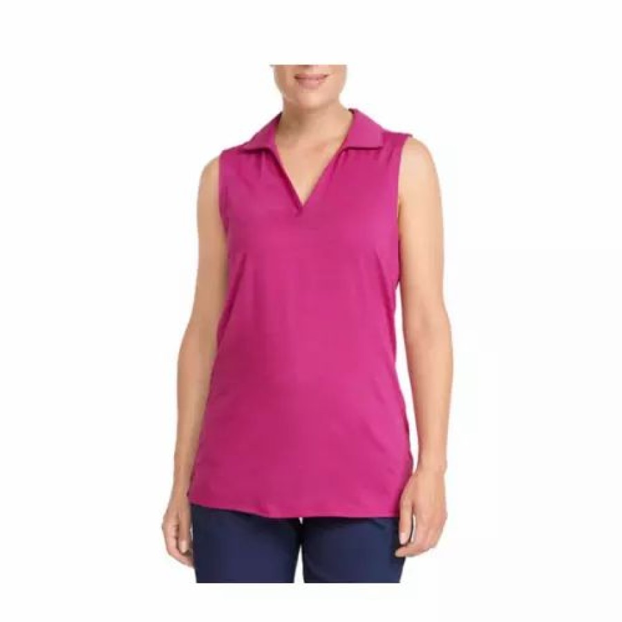 Shirts * | Women'S Puma Cloudspun Coast Sleeveless Golf Polo