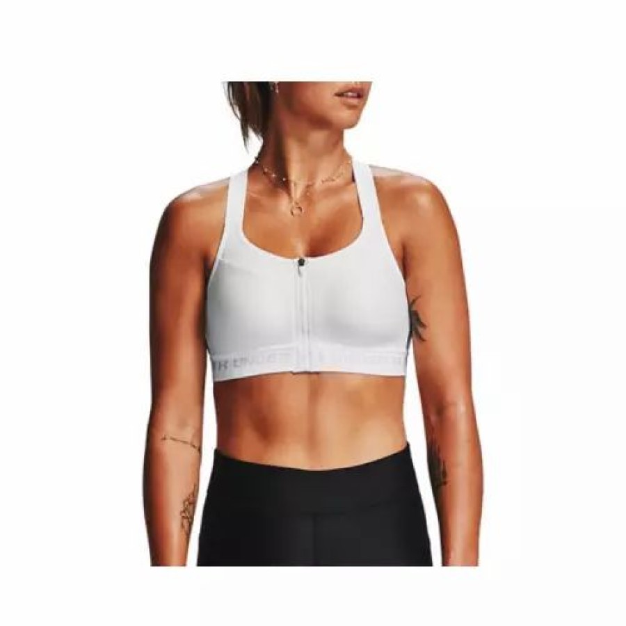 Bras * | Women'S Under Armour Zip-Front Crossback Sports Bra