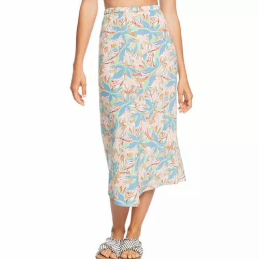 Skirts & Skorts * | Women'S Roxy Shelly Beach Skirt Sprucetone Les Fleurs