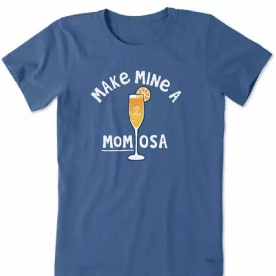 Shirts * | Women'S Life Is Good Momosa Crusher T-Shirt Vintage Blue