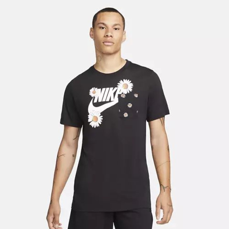 Shirts * | Men'S Nike Sportswear Floral T-Shirt Black