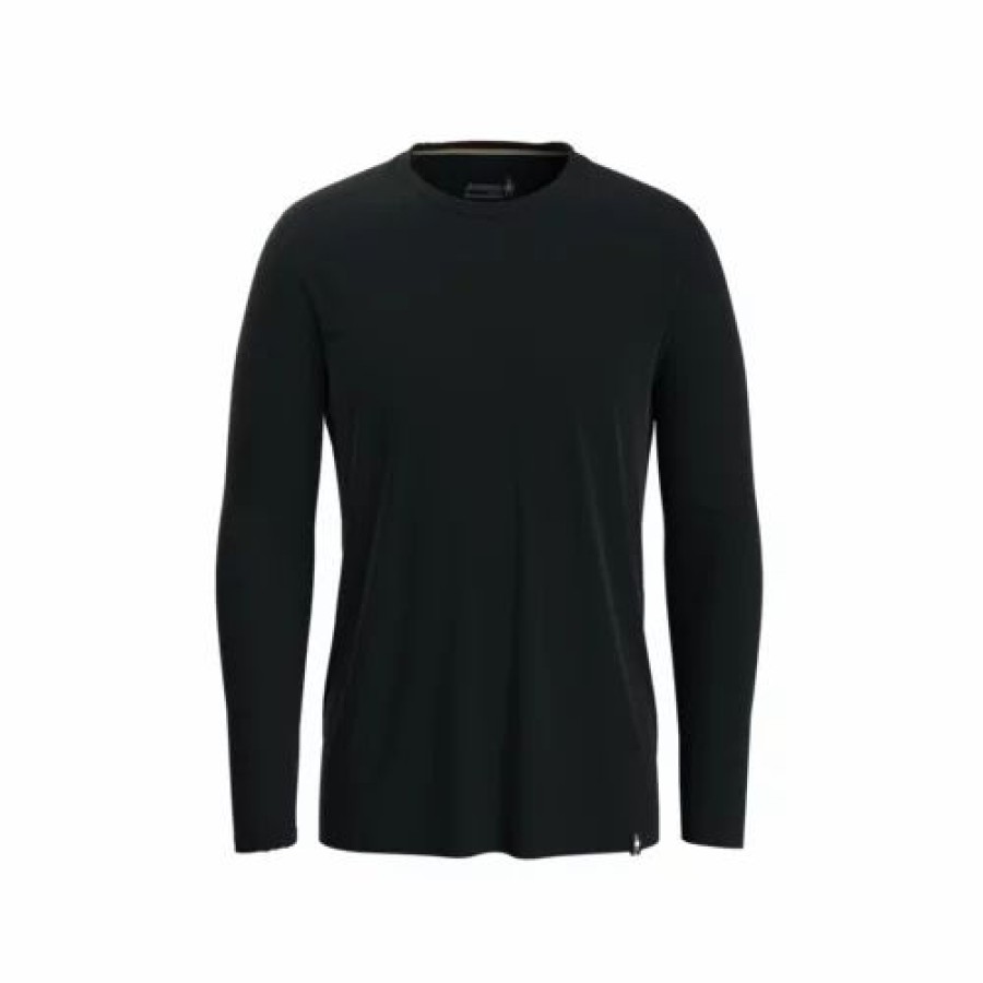 Shirts * | Men'S Smartwool Merino Sport 150 Logo Long Sleeve Graphic Tee Black/Black