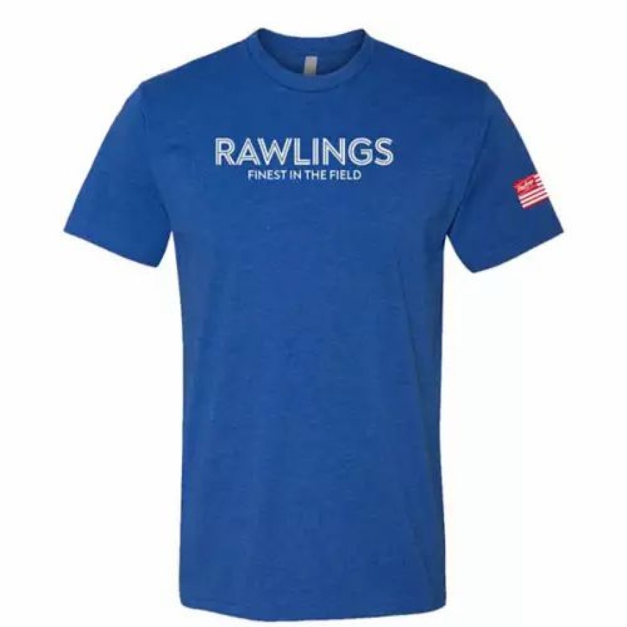 Shirts * | Men'S Rawlings Wordmark Finest In The Field T-Shirt Royal