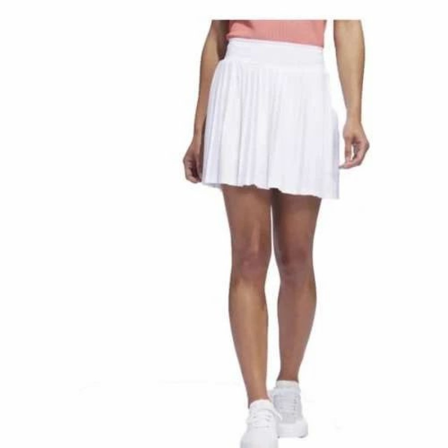 Skirts & Skorts * | Women'S Adidas Ultimate 365 Tour Pleated Golf Skort White