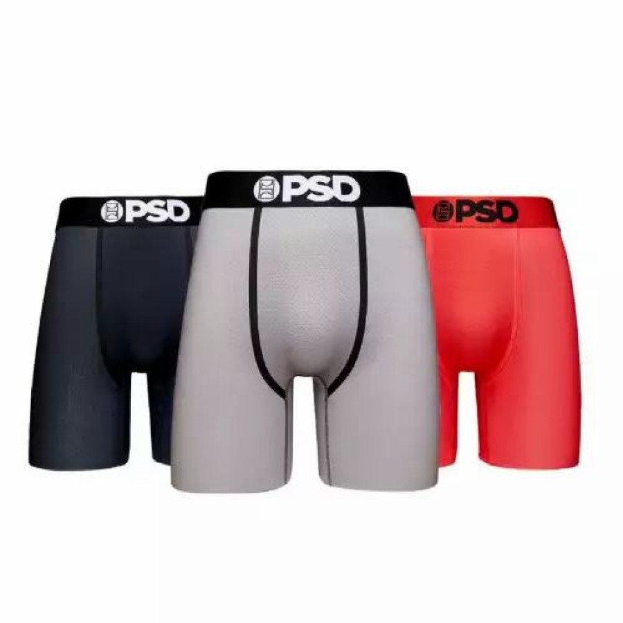 Underwear * | Men'S Psd Solids Mm 3-Pack Boxer Briefs Multi