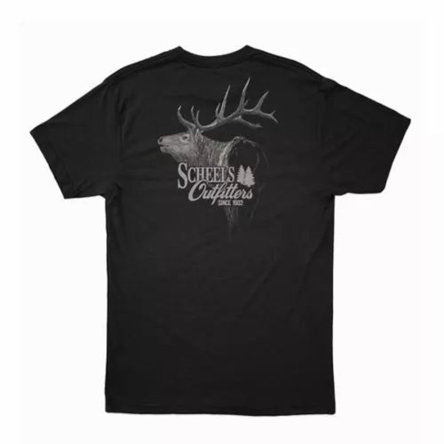 Shirts * | Scheels Outfitters Men'S Scheels Outfitter Elk T-Shirt Black Heather