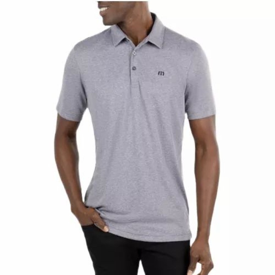 Shirts * | Men'S Travismathew Knot On Call Polo Grey Heather