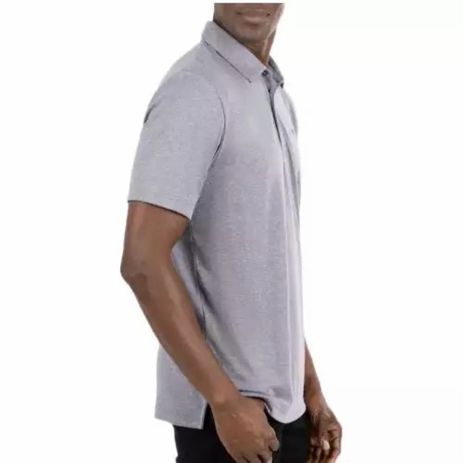 Shirts * | Men'S Travismathew Knot On Call Polo Grey Heather