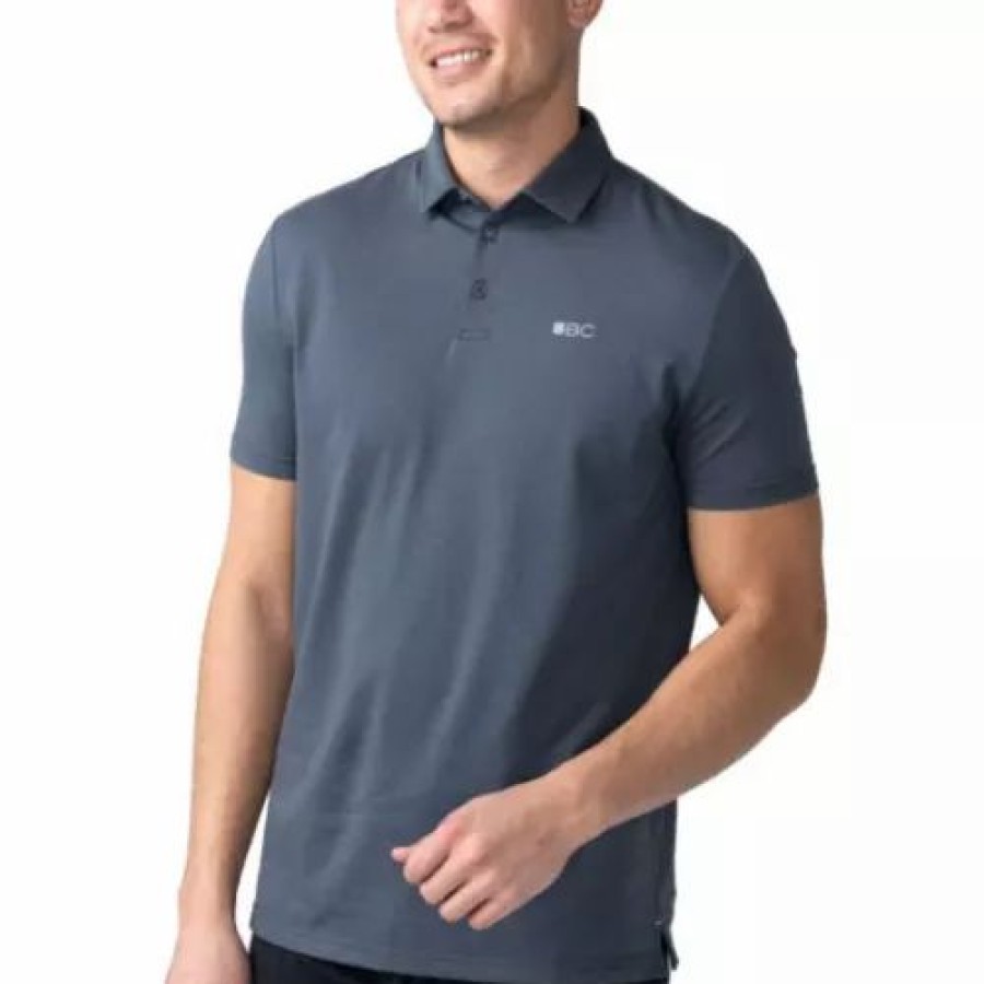 Shirts * | Men'S Black Clover Link Golf Polo Dark Grey