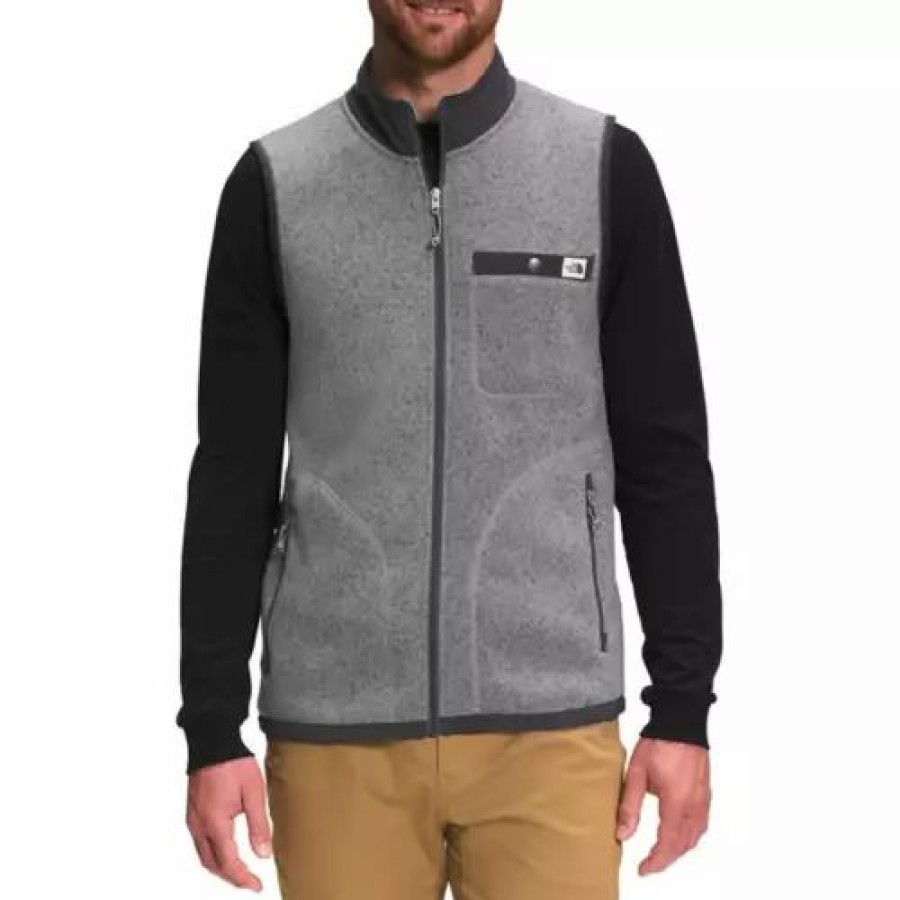 Vests * | Men'S The North Face Gordon Lyons Full Zip Vest Tnf Medium Grey