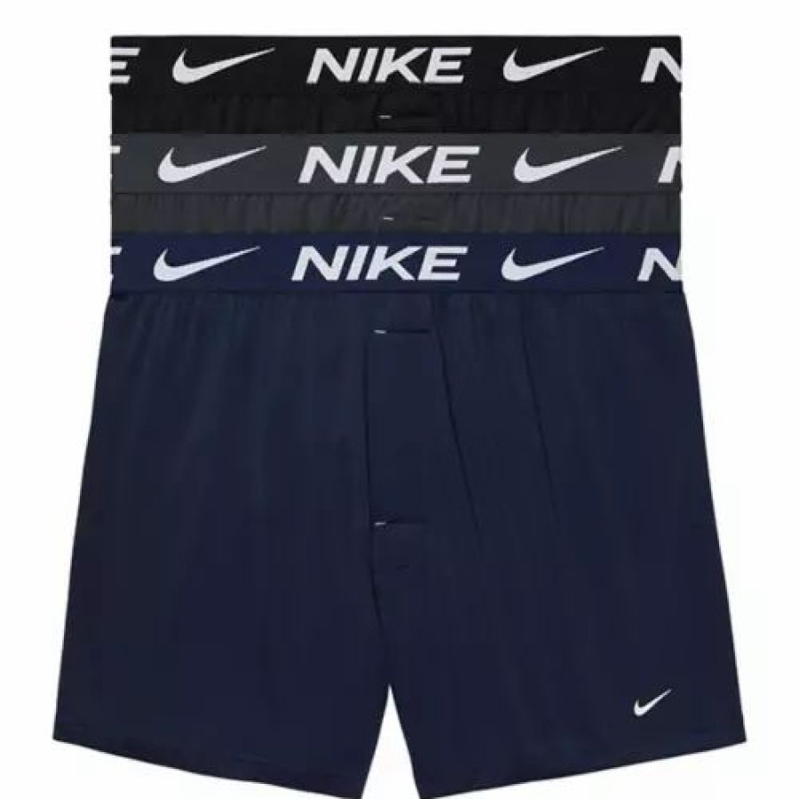 Underwear * | Men'S Nike Dri-Fit Essential Micro 3 Pack Boxers