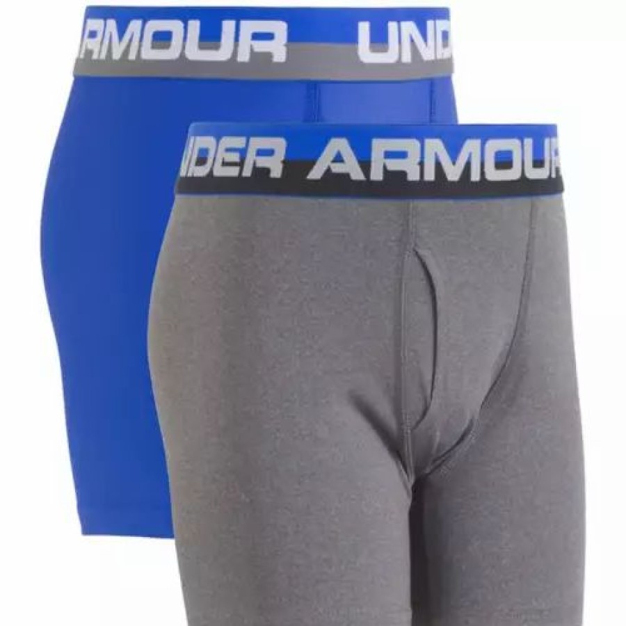 Underwear * | Boys' Under Armour Performance 2 Pack Boxer Briefs