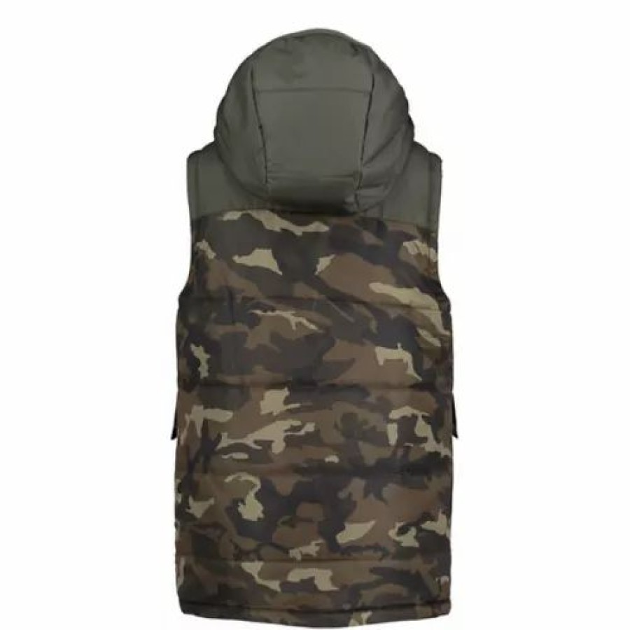 Vests * | Boys' Under Armour Camo Cargo Vest Green Camo