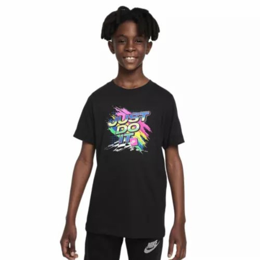 Shirts * | Boys' Nike Sportswear Graphic T-Shirt Black