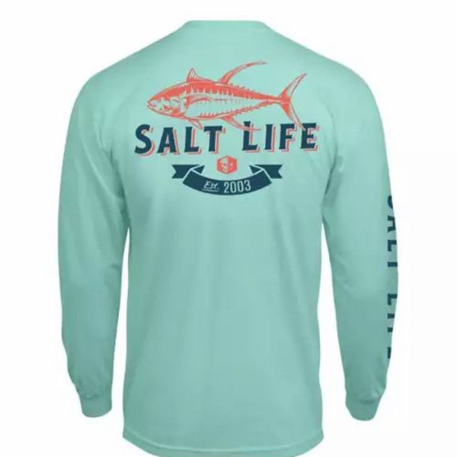 Shirts * | Men'S Salt Life Speedy Tuna Long Sleeve T-Shirt Blue