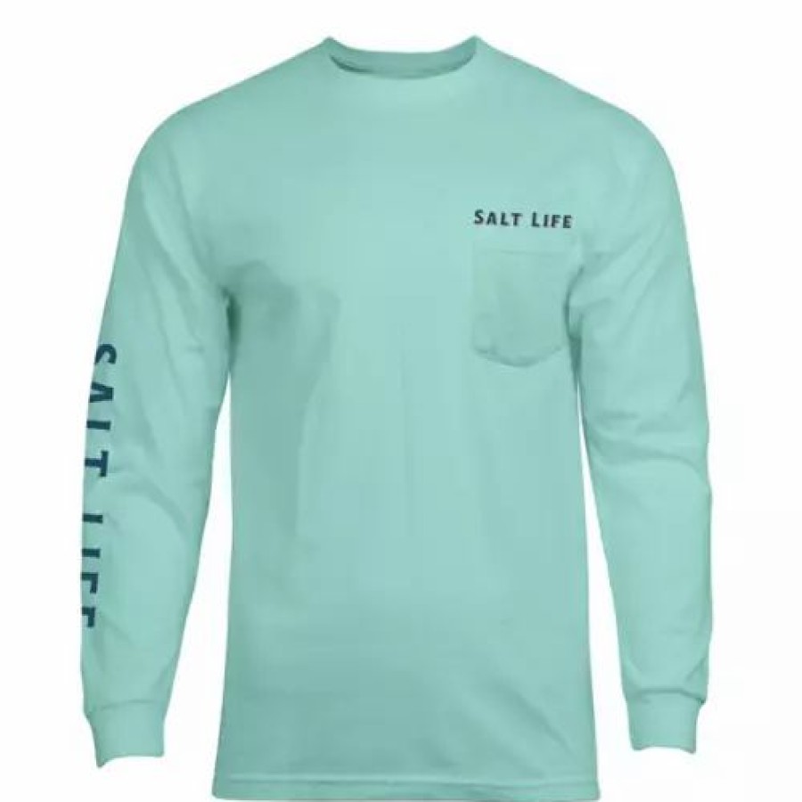 Shirts * | Men'S Salt Life Speedy Tuna Long Sleeve T-Shirt Blue