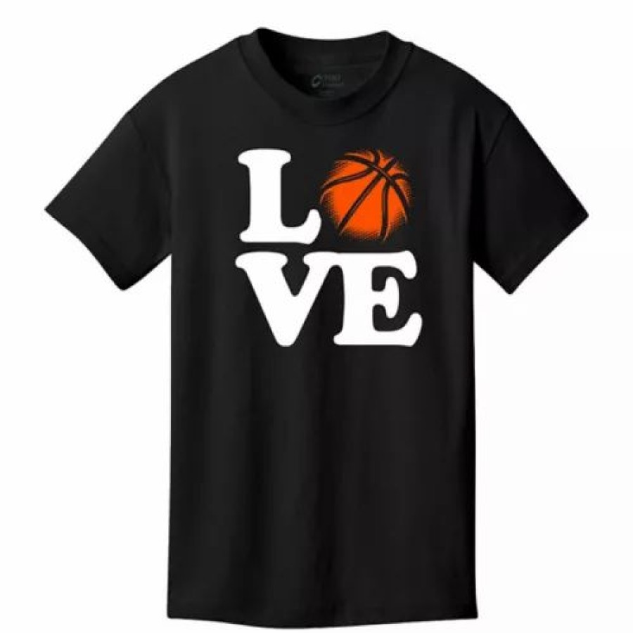 Shirts * | Girls' Range Basketball Love T-Shirt Black