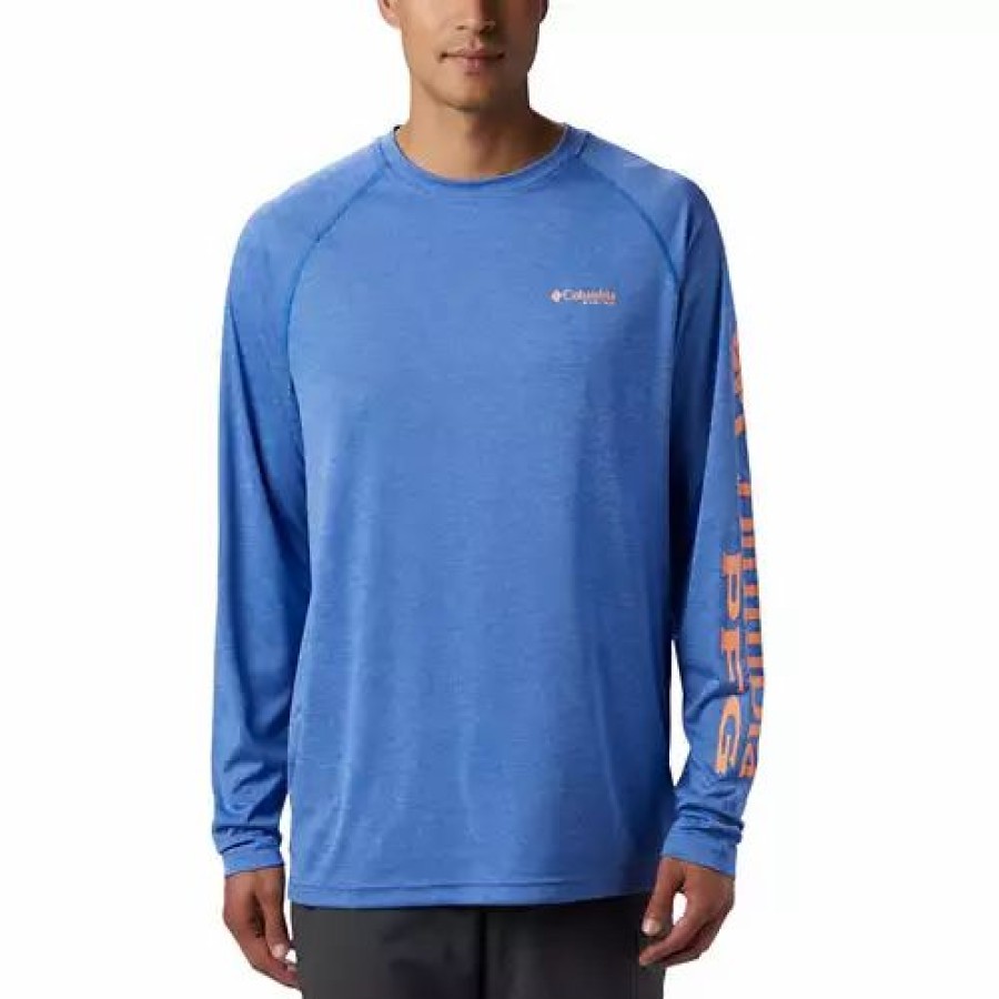 Shirts * | Men'S Columbia Pfg Terminal Tackle Heather Long Sleeve Shirt