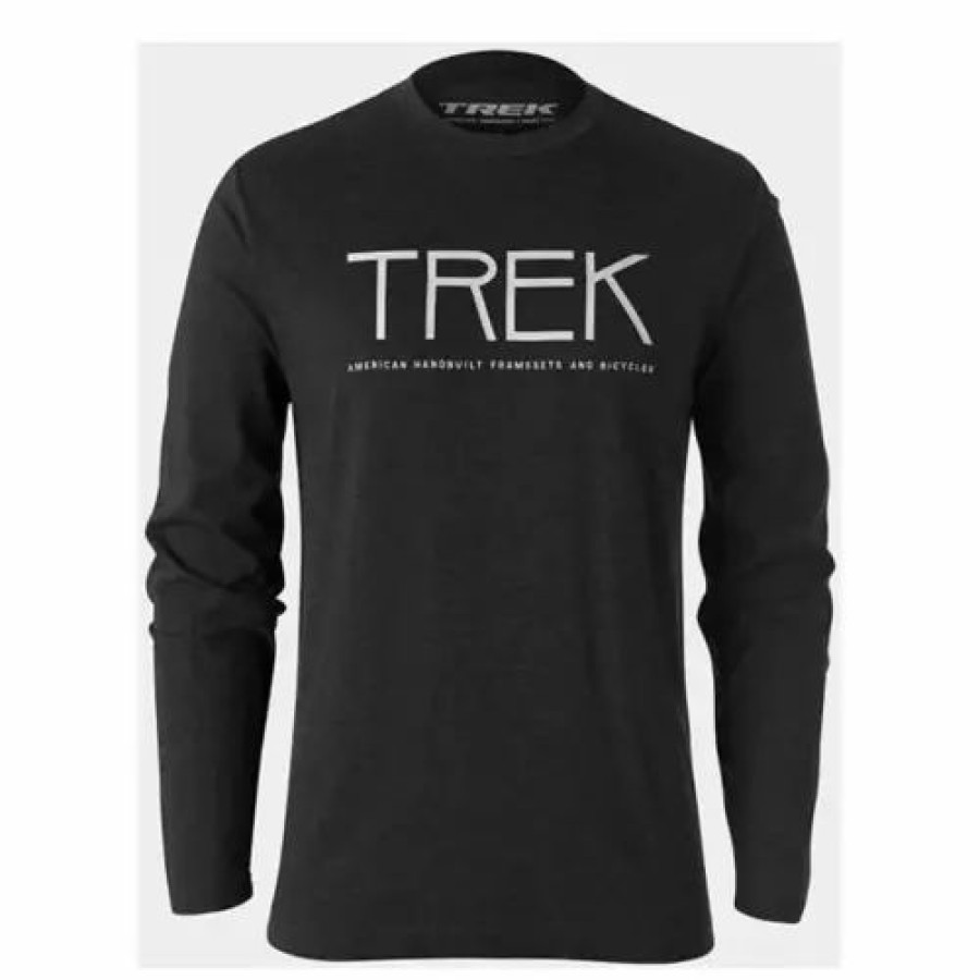 Shirts * | Men'S Trek Vintage Logo Long Sleeve T-Shirt Black