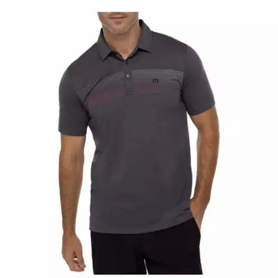 Shirts * | Men'S Travismathew Jungle Expedition Polo Heather Forged Iron