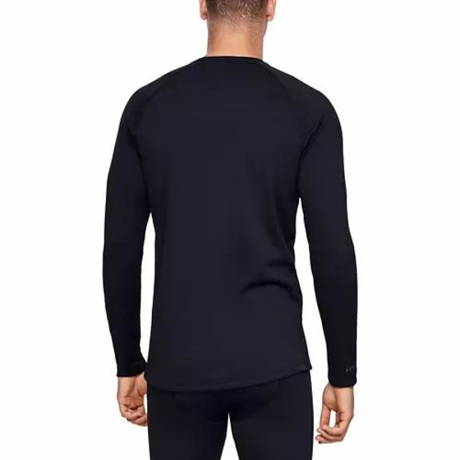 Shirts * | Men'S Under Armour Coldgear 3.0 Baselayer Crew Black/Pitch Grey