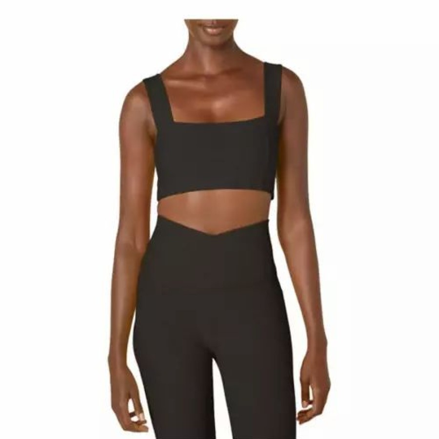 Bras * | Women'S Beyond Yoga Spacedye Squared Sports Bra Darkest Night