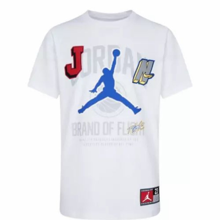 Shirts * | Kids' Jordan Gym 23 Short Sleeve T-Shirt White