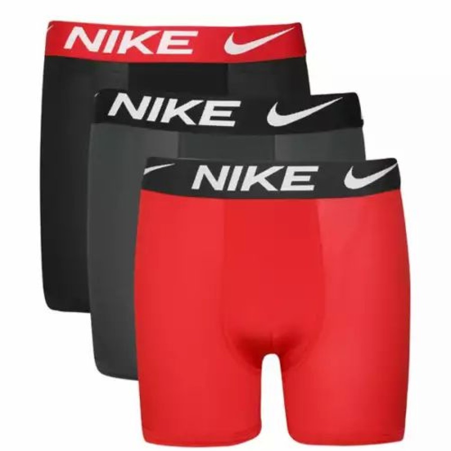 Underwear * | Boys' Nike Essential 3 Pack Boxer Briefs