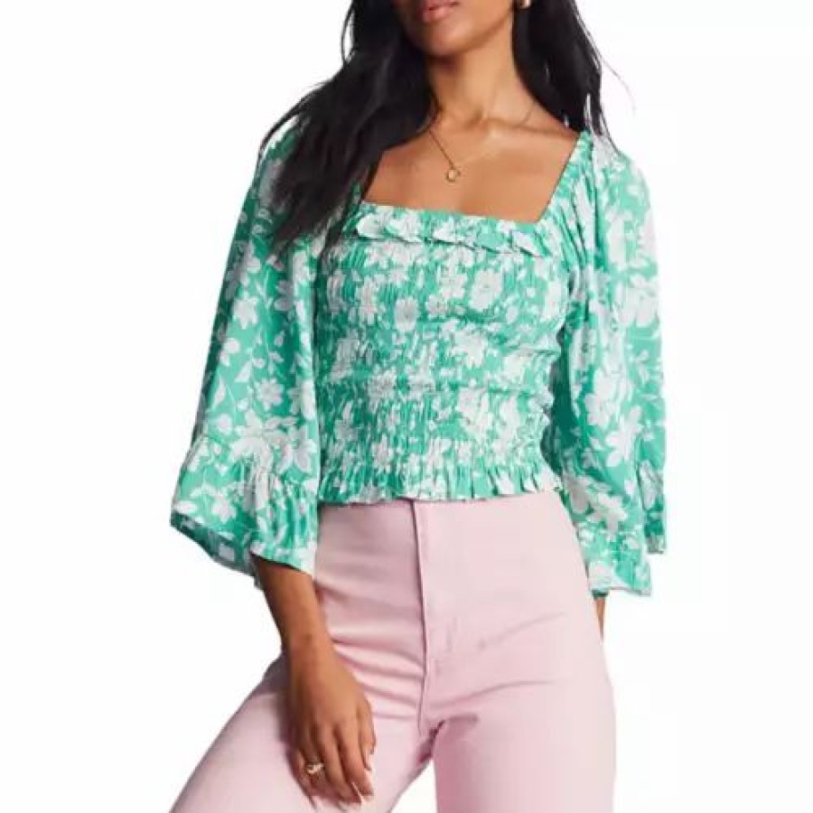 Shirts * | Women'S Billabong Be My Babe Blouse Sweet Grass