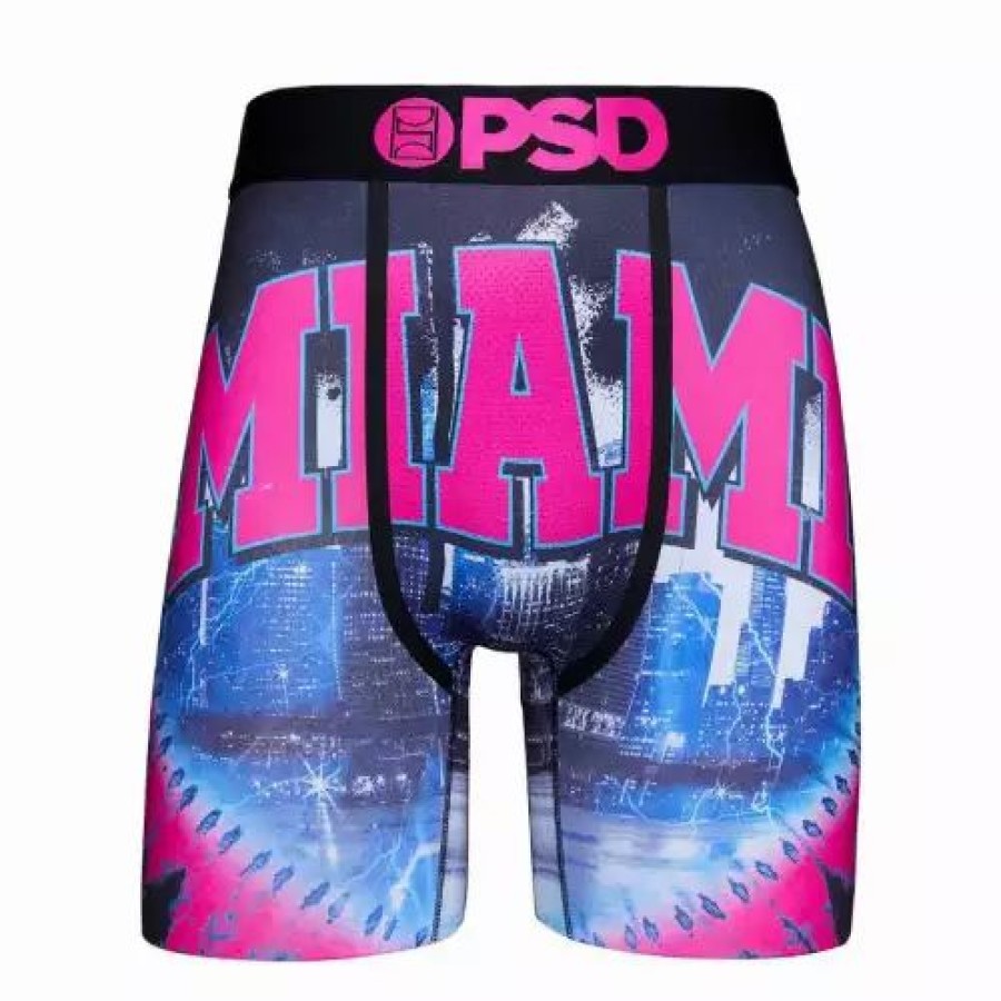 Underwear * | Men'S Psd Vice City Boxer Briefs Black