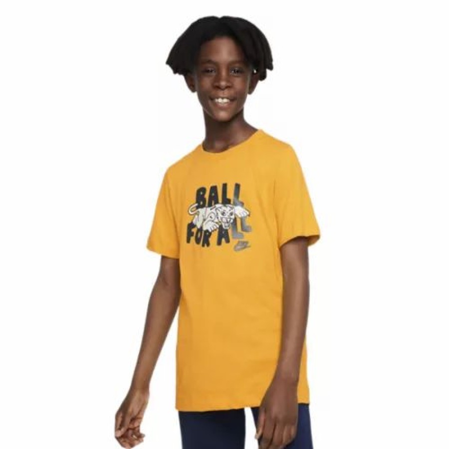 Shirts * | Boys' Nike Sportswear Culture Of Basketball T-Shirt Yellow Ochre