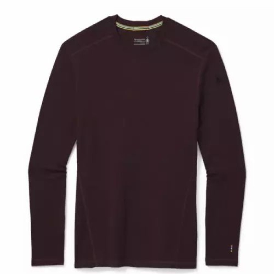 Shirts * | Men'S Smartwool Thermal Merino Base Layer Colorblock Crew