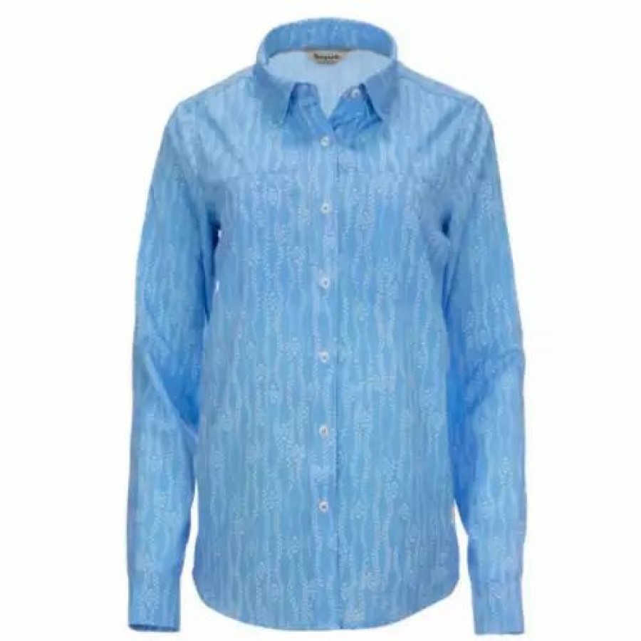 Shirts * | Women'S Simms Isle Fishing Shirt Lily Pad Cornflower